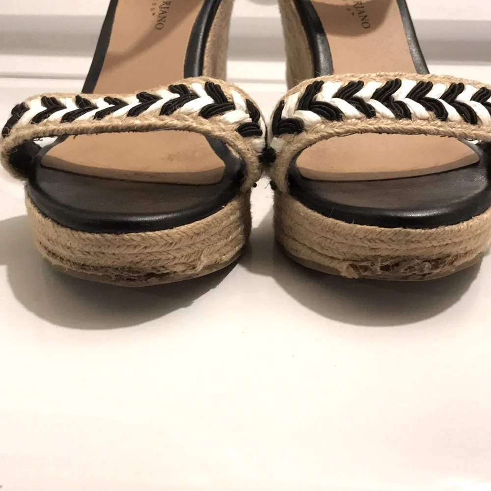 CHRISTIAN SORIANO Espadrille Platform Wedge Sandals - Picture 7 of 8